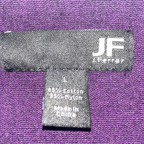 JF J. Ferrar Purple V Neck Sweater - Picture 3 of 4